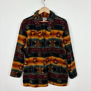 LA Seat Covers Aztec Fleece Blazer Jacket Button Front Multicolor Mens Size XL